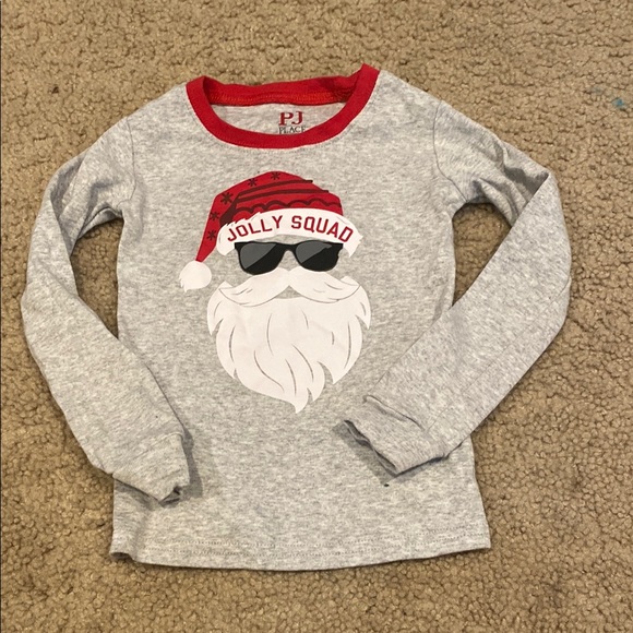 The Children's Place Gray and Red Pajama Sets with Santa Claus Design - Picture 2 of 9